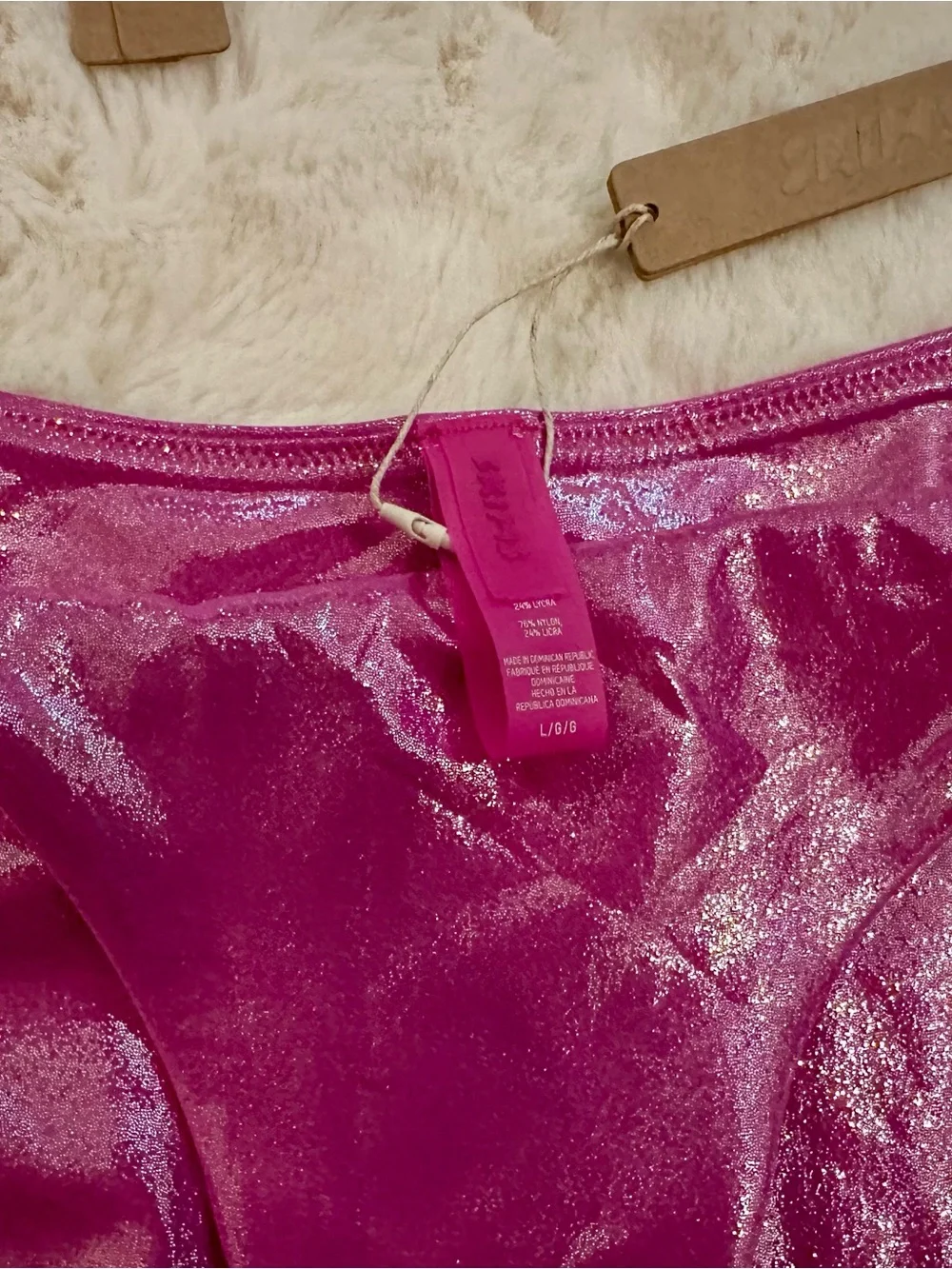 SKIMS Shimmer Magenta Bikini Set